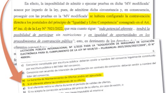 Informe de evaluación describe la alteración de la muestra presentada con la oferta del Consorcio Comitia MSA.