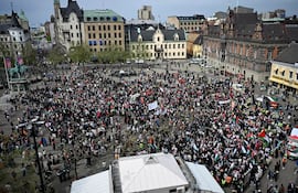 Miles de manifestantes piden en Malmo (Suecia) la expulsión de Israel de Eurovisión