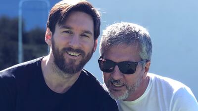Lionel Messi (i) junto a su padre, Jorge Messi.