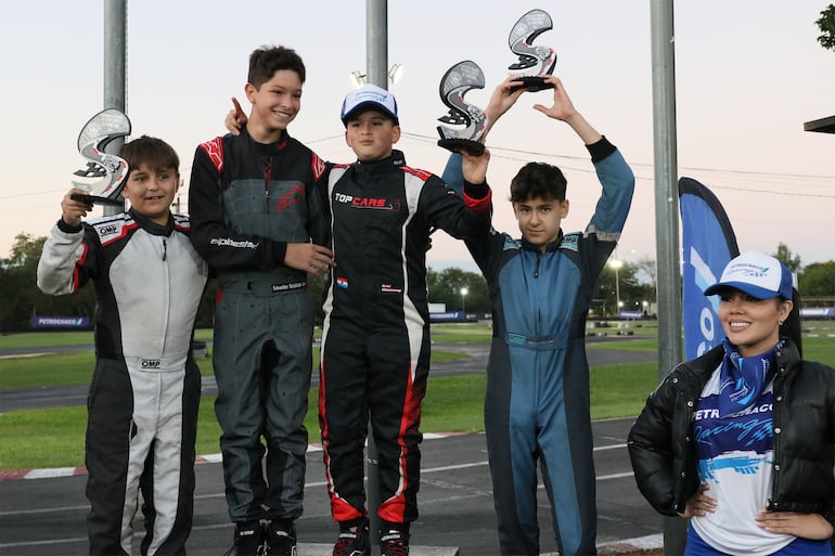 Podio de la categoría Rotax Junior Max.