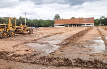 El Centro de Alto Rendimiento Deportivo “Esc. Óscar Harrison” (CARDE) de Ypané, en pleno trabajos de refacción.