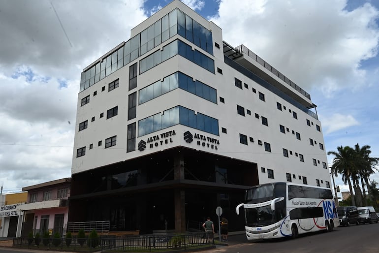 El hotel de concentración de Olimpia en la previa del partido ante 2 de Mayo por la segunda fecha del torneo Apertura 2026 de la Primera División de Paraguay en Pedro Juan Caballero, Paraguay.