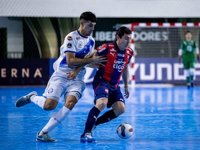 Jorge Espinoza se anotó entre los goleadores azulgranas, en el juego contra Lyon Cali de Colombia, en la fecha inicial de la Libertadores de futsal FIFA.