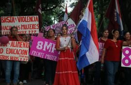Marcha con motivo del Día Internacional de la Mujer.