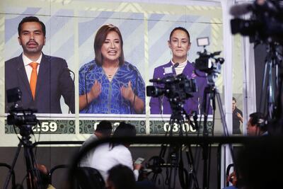 Los tres candidatos presidenciales mexicanos para los comicios del 2 de junio.