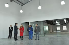 Directivos de la binacional verificaron el avance de las obras del futuro centro Task.