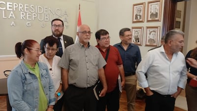 Docentes se reunieron hoy en la Vicepresidencia de la República.