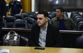 El acusado Hernán David Rivas Román, en sala de juicios.