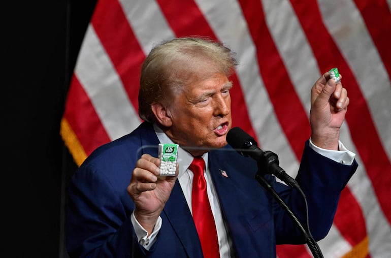 El expresidente estadounidense Donald Trump durante un acto de campaña el pasado 14 de agosto en Asheville, Carolina del Norte.