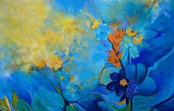 Una de las obras de Liliana Ferreira que serán expuestas en la galería Monalisa, como parte de la muestra "Expresiones abstractas".