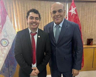 El concejal "Tito" Servín con el senador Basilio "Bachi" Núñez.