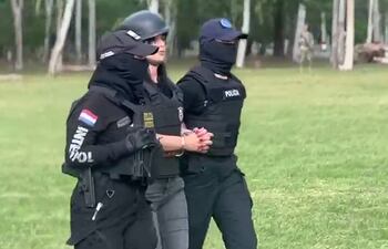 Gianina García Troche cumple prisión preventiva en la cárcel militar de Viñas Cue.