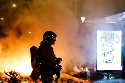Protestas en París, Francia.
