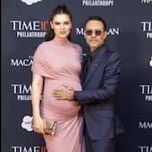Nadia Ferreira y Marc Anthony posaron juntos en la alfombra roja de la gala Time100 Philanthropy en Nueva York.
