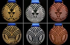 Las medallas oficiales de los Juegos Olímpicos de la Juventud Dakar 2026.