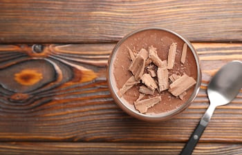 Postre fit de chocolate.