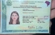 Documento brasileño de Carolina Benítez Arce, quien fue asesinada en plena vía pública.