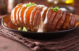 Batatas Hasselback.