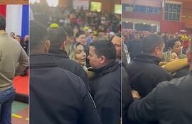 Secuencia donde la concejala Belén Maldonado es retirada tras reclamarle transparencia a Santiago Peña.