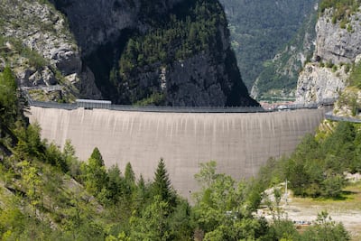 Presa de Vajont, Italia.