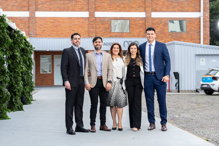 Los gerentes de Neo Diagnósticos: Diego Velázquez, Gabriel González, Carolina Saucedo y Carlos Ruíz Díaz.