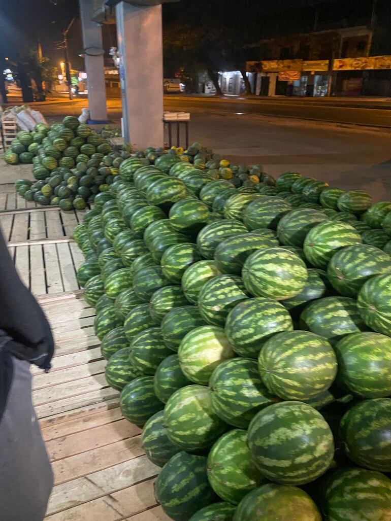Sandía de gran calidad, pero con ventas bajas en el Abasto