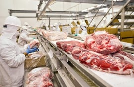 Una de las dependencia de un frigorífico de carne bovina, de nuestro país.
