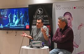 Los productores Leonardo Cifelli y Alejandro "Ka'i" Barreto dieron detalles de la obra "Drácula, el musical", que se presentará este fin de semana en el BCP.