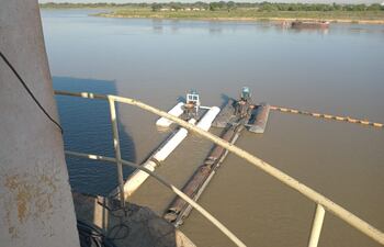 Bomba arrocera averiada en la planta de tratamiento de Viñas Cué.