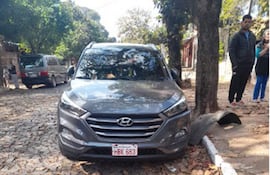 La camioneta que conducía Juan Ariel Monges el día del hecho.