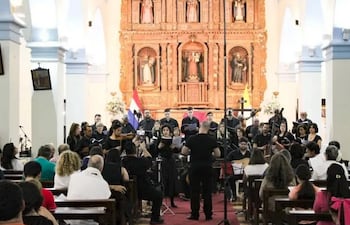 El Ensamble Paraguay Barroco en una imagen de un concierto anterior, a modo de ilustración.