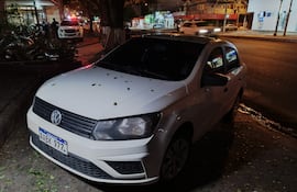 Este vehículo fue incautado por la Policía porque la numeración del chasis no coincidía con la documentación presentada por el conductor.