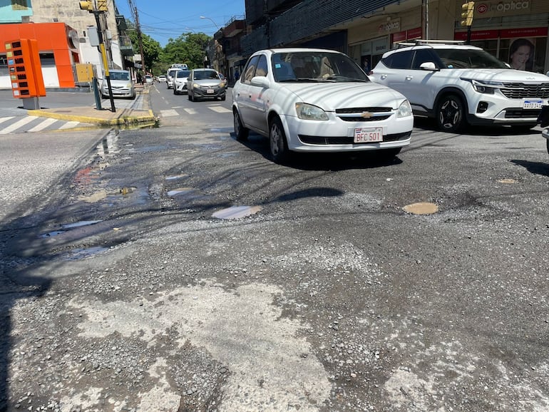 calles destruidas Azara y Brasil