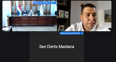 La silla preparada para Ramírez Candia quedó vacía, Fue el jueves durante la frustrada sesión ordinaria.