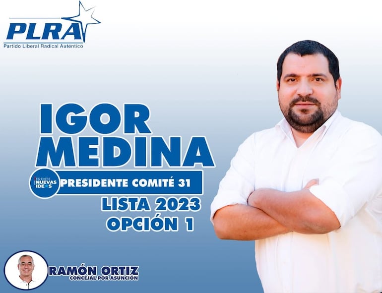 Igor Daniel Medina, titular del Comité N° 31 (barrio San Pablo). En Itaipú gana más de 13 millones.