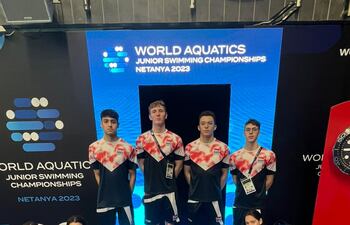 Team Paraguay en el Campeonato Mundial de Natación.