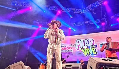 El colombiano Chiche Muriel,  se presentó anoche en el escenario del concierto Pilar Vive.