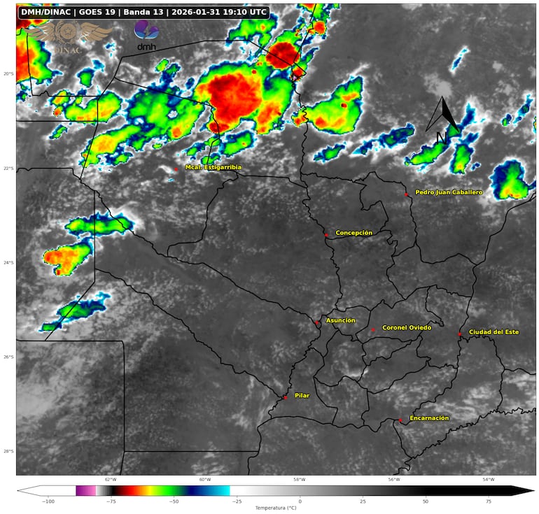 Lluvias y tormentas en la región Occidental del país.