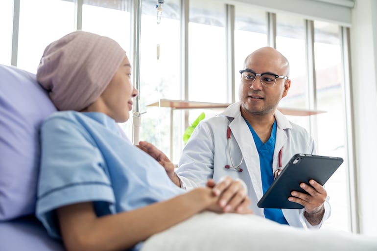 Concepto de superviviente de cáncer.