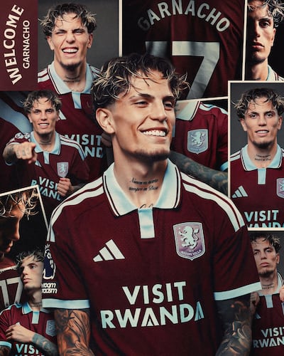 Alejandro Garnacho, nuevo futbolista del Aston Villa.