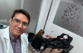 A pesar el feriado, se recibieron donantes voluntarios para la jornada de colecta de sangre.