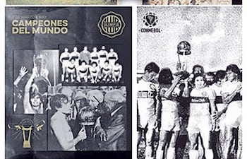 Composición gráfica en recordación a la máxima conquista del Olimpia, la Copa Intercontinental correspondiente a la temporada 1979.