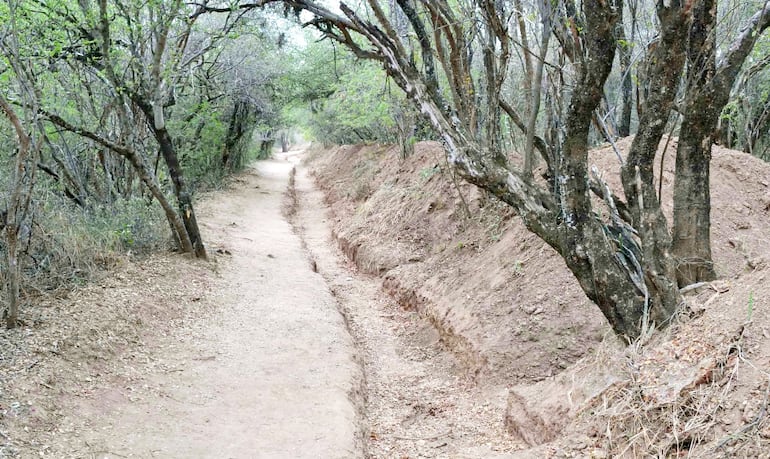 Una de las trincheras del Fortín Boquerón. El lugar fue escenario de la Guerra del Chaco (1932-1935).