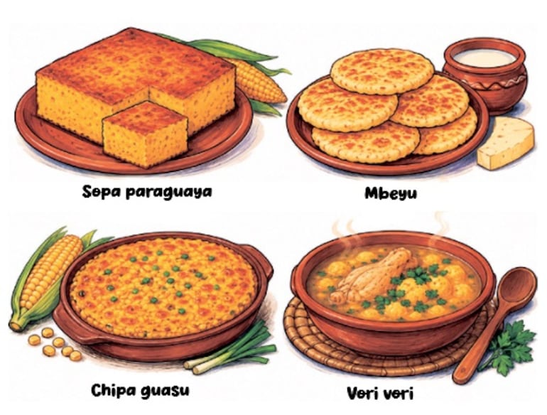 Comidas típicas paraguayas.
