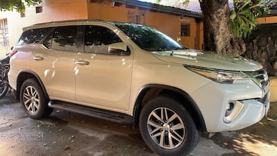 La camioneta Toyota Fortuner robada que tenía como depositario judicial el policía de Antinarcóticos José Antonio Grance y que ahora desató el escándalo en la Fiscalía y Poder Judicial.
