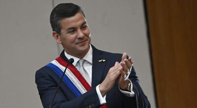 Santiago Peña presentó el lunes su informe de gestión ante el Congreso.