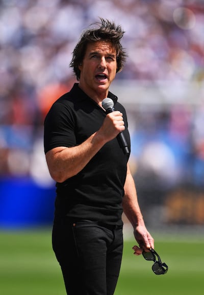om Cruise habla antes de la final de la Copa Mundial de la FIFA 2026 entre España y Argentina en el New York New Jersey Stadium el 19 de julio de 2026 en East Rutherford, Nueva Jersey.