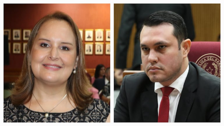 Patricia Sánchez y el Senador Hernán Rivas.