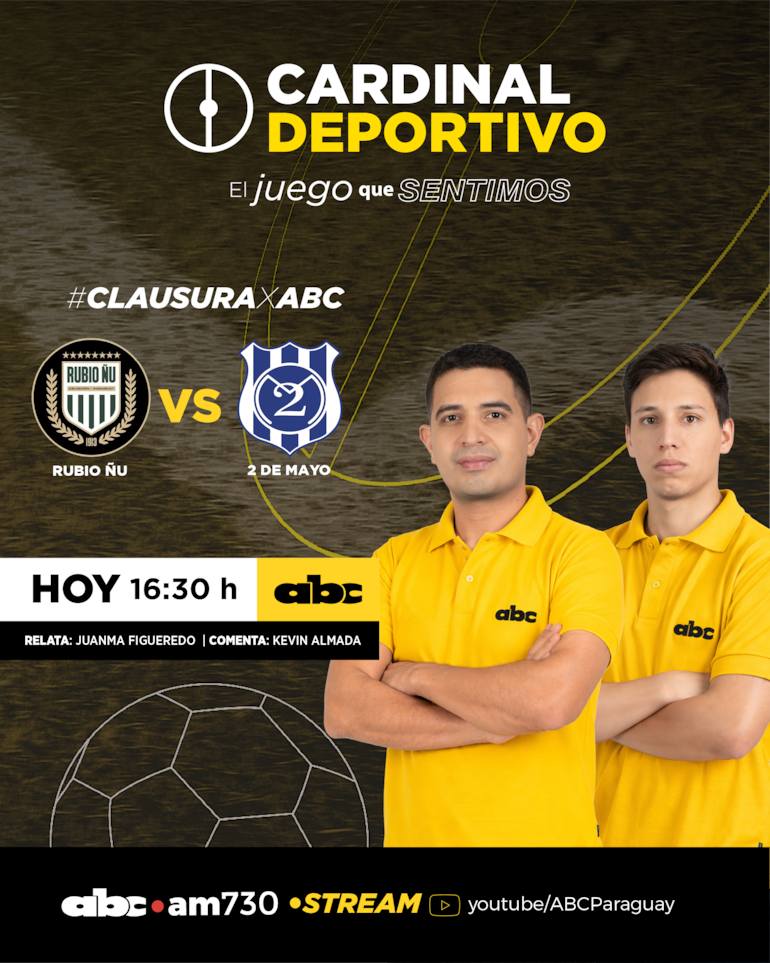 2 de Mayo vs. Rubio Ñu, por ABC Cardinal 730 AM y ABC Paraguay en Youtube.