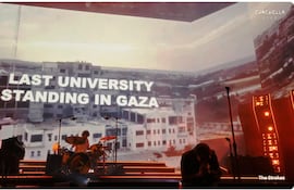 “La última universidad que queda en pie en Gaza”: The Strokes en Coachella 2026 (Imagen: Captura de YouTube/Coachella).